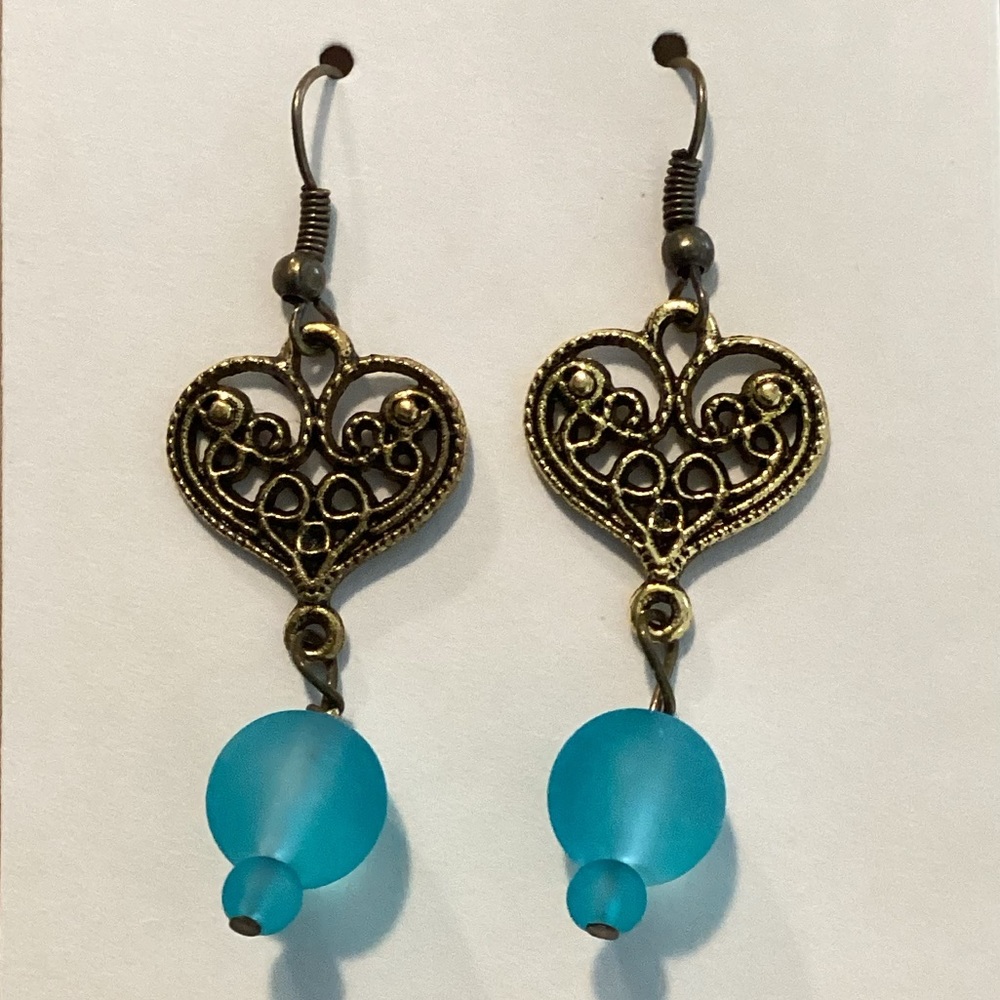 Hearts & Glass Earrings